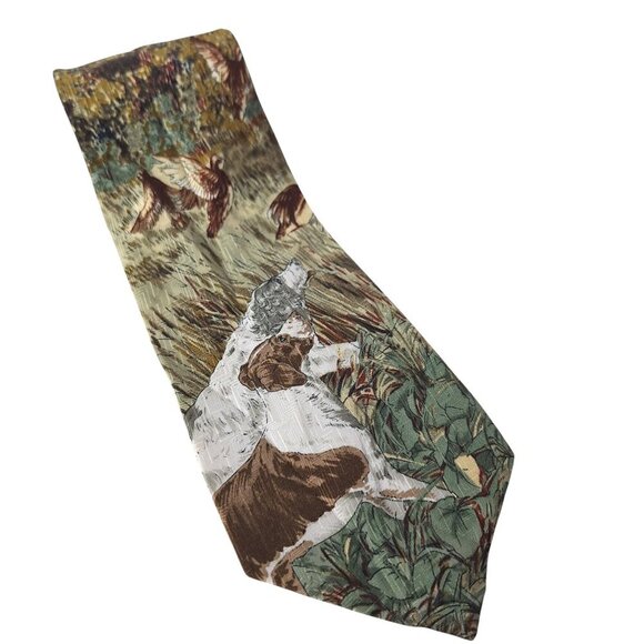 Pheasant Bird Hunting Dogs Hunter Novelty Necktie - Picture 1 of 6